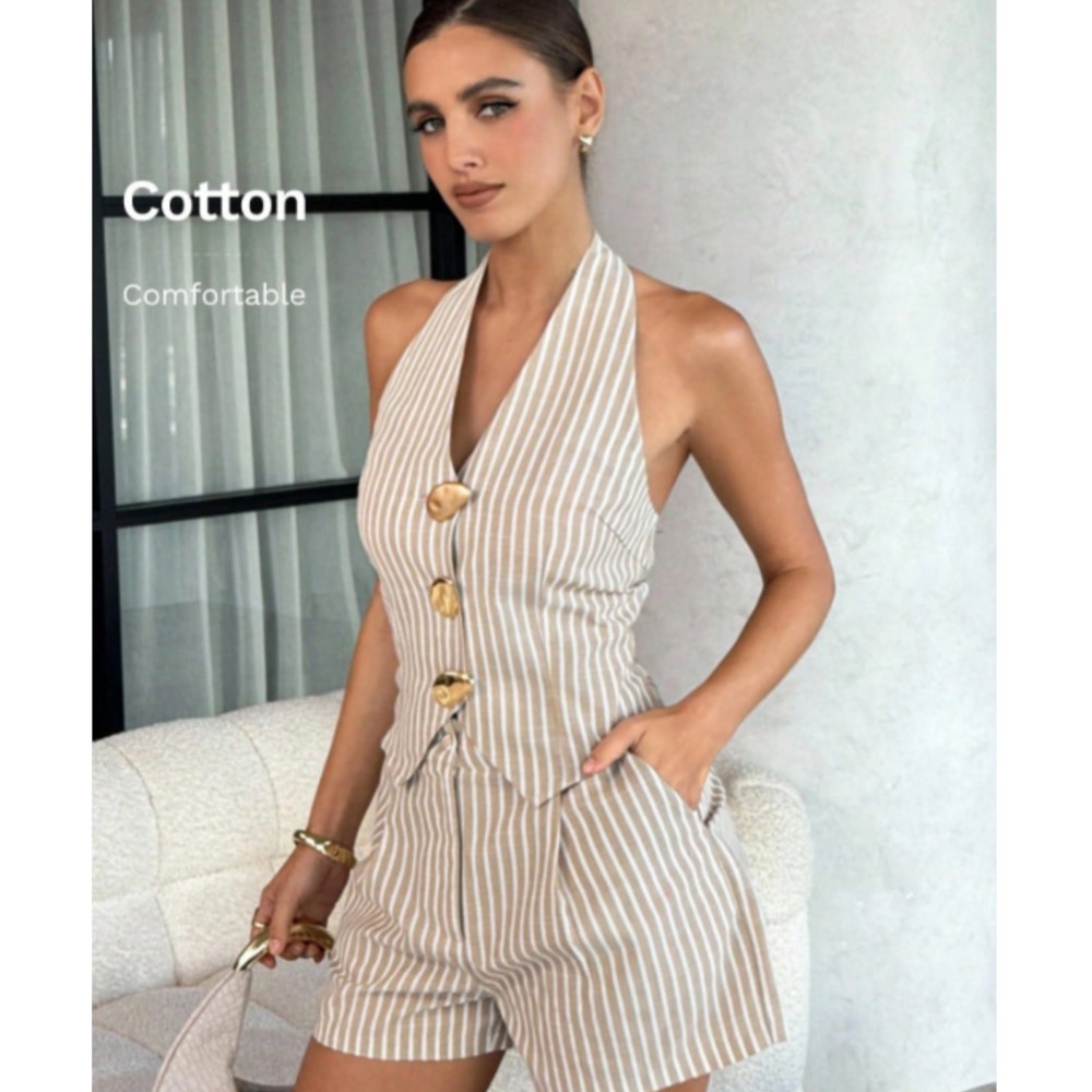Zara Summer Clothing For Women - طقم نسائي صيفي مكون من قطعتين: