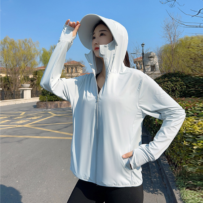 Summer Clothing Girl - جاكيت نسائي صيفي بقلنسوة للحماية من
