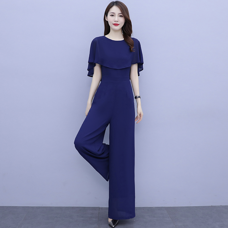 Palazzo Pant Wide - بدلة لعب نسائية صيفية ثنيات بنطال