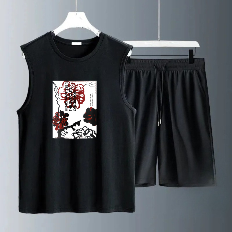 Summer Clothing Pieces - طقم تيشيرتات رجالية بدون أكمام صيف