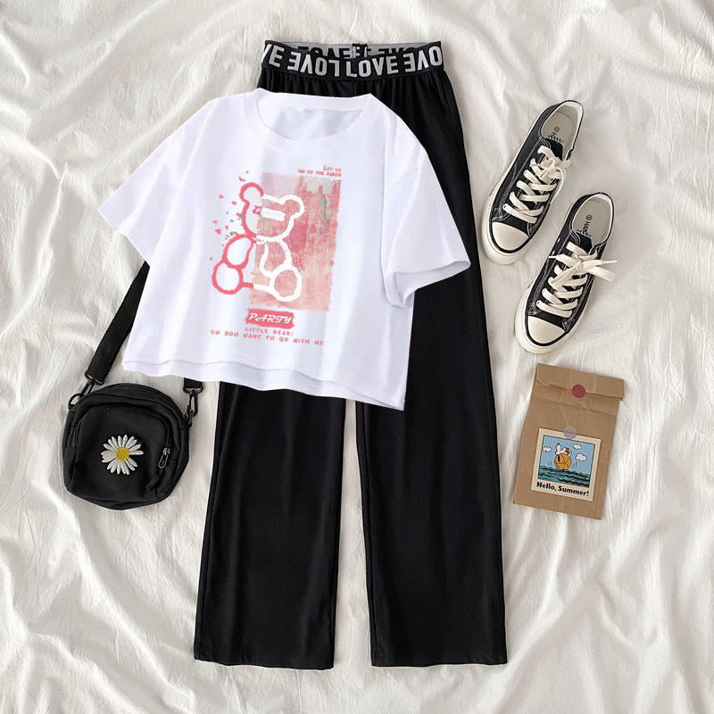 Summer Clothing Teen Girls - 5-14 سنة الصيف الفتيات مجموعة ملابس