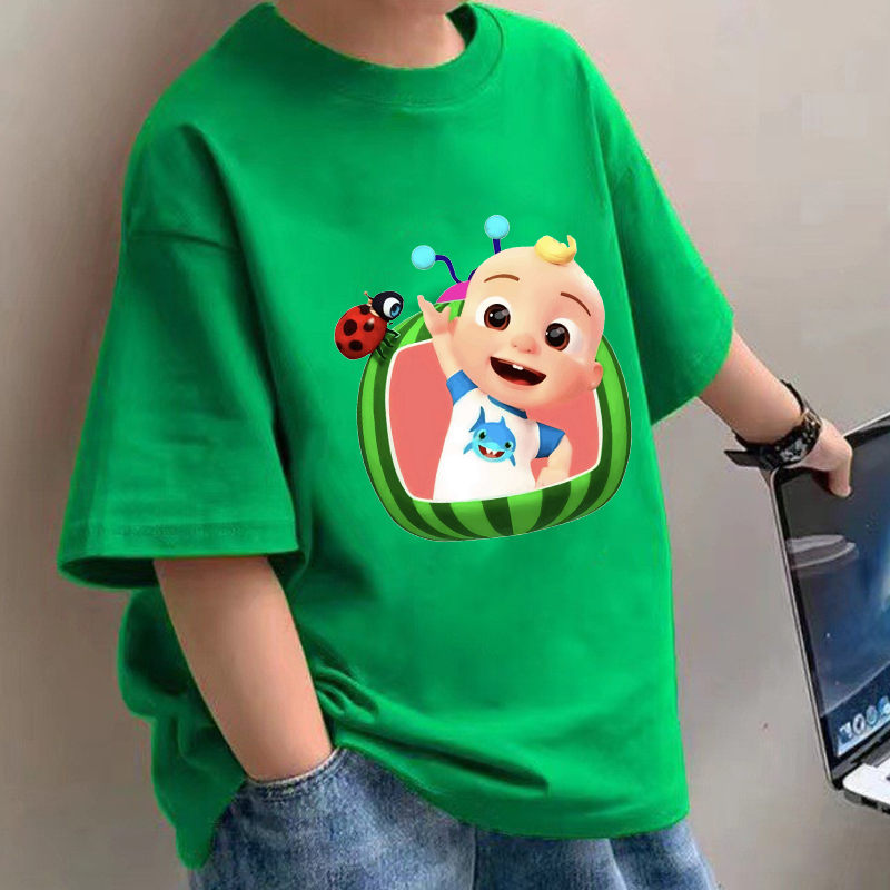 Summer Clothing Girl - Cocomelons الطفل تي شيرت أنيمي القطن
