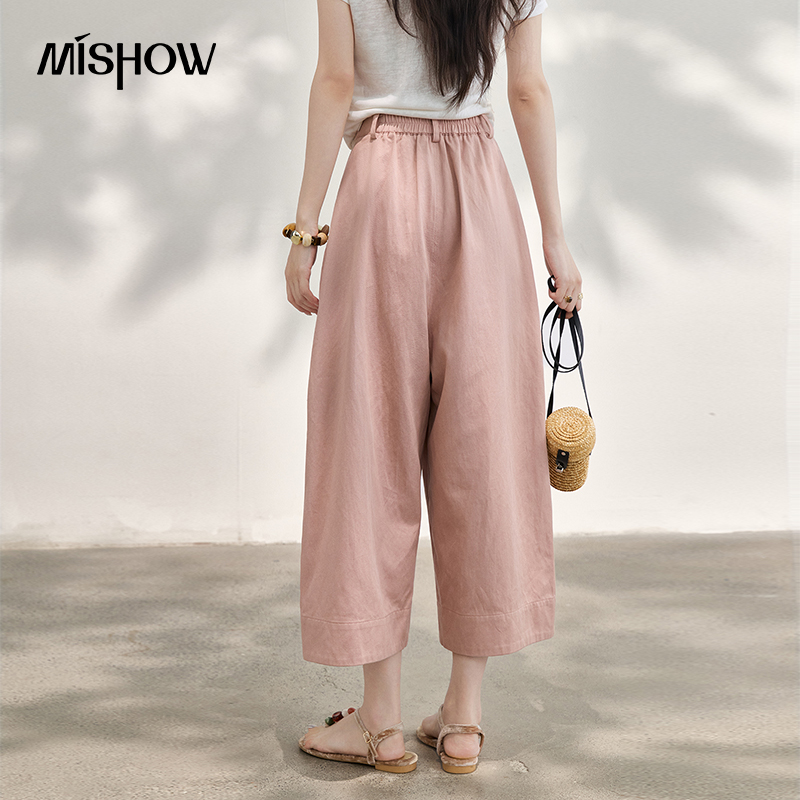 MISHOW بنطلون بالازو نسائي ورد - مراجعة Palazzo Pant Wide وسعره