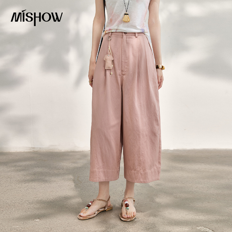 MISHOW بنطلون بالازو نسائي ورد - مراجعة Palazzo Pant Wide وسعره