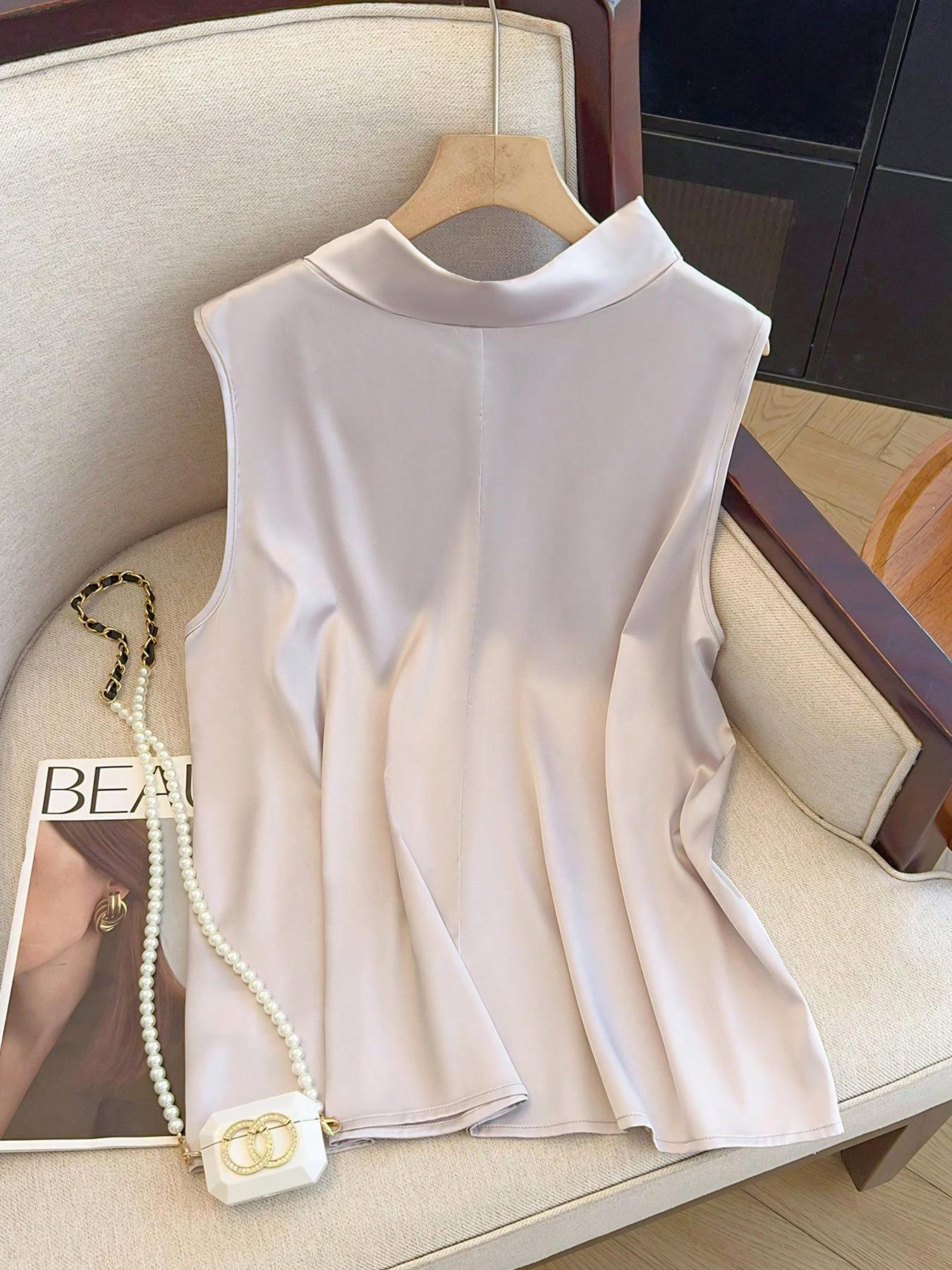 【مقاس كبير】 بلوزة بلون واحد مع - مراجعة Summer Clothing Wear وسعره