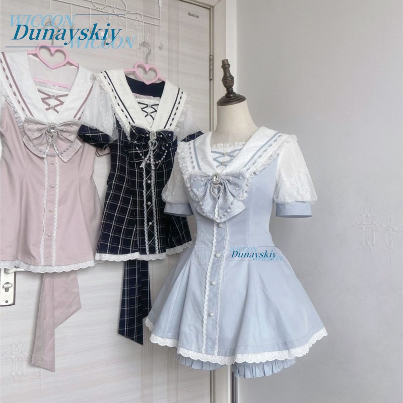 طقم فستان بياقة بحار، بأكمام ق - مراجعة Summer Japanese Clothing وسعره