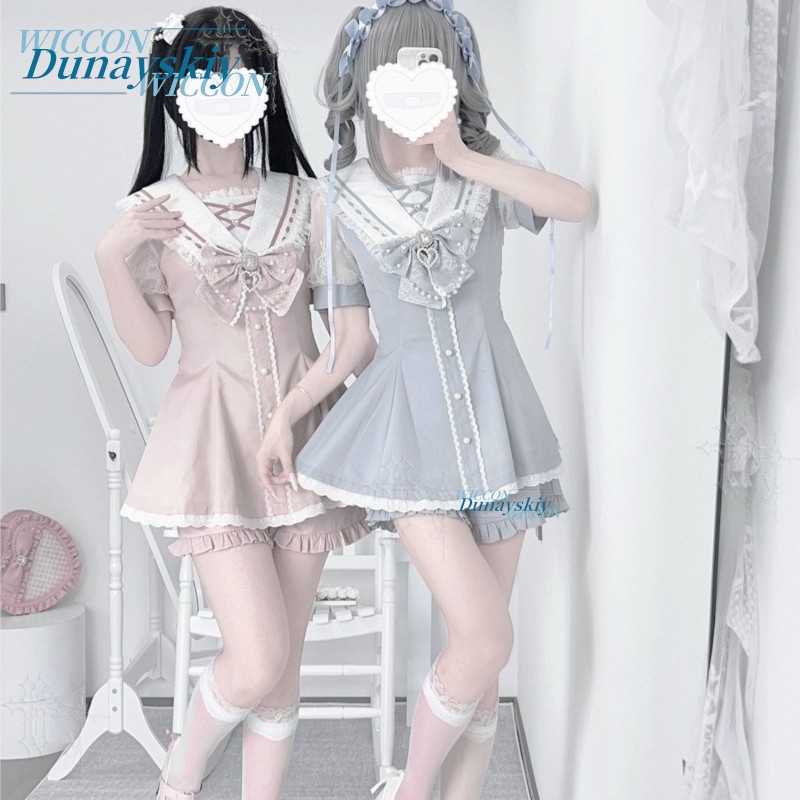 طقم فستان بياقة بحار، بأكمام ق - مراجعة Summer Japanese Clothing وسعره