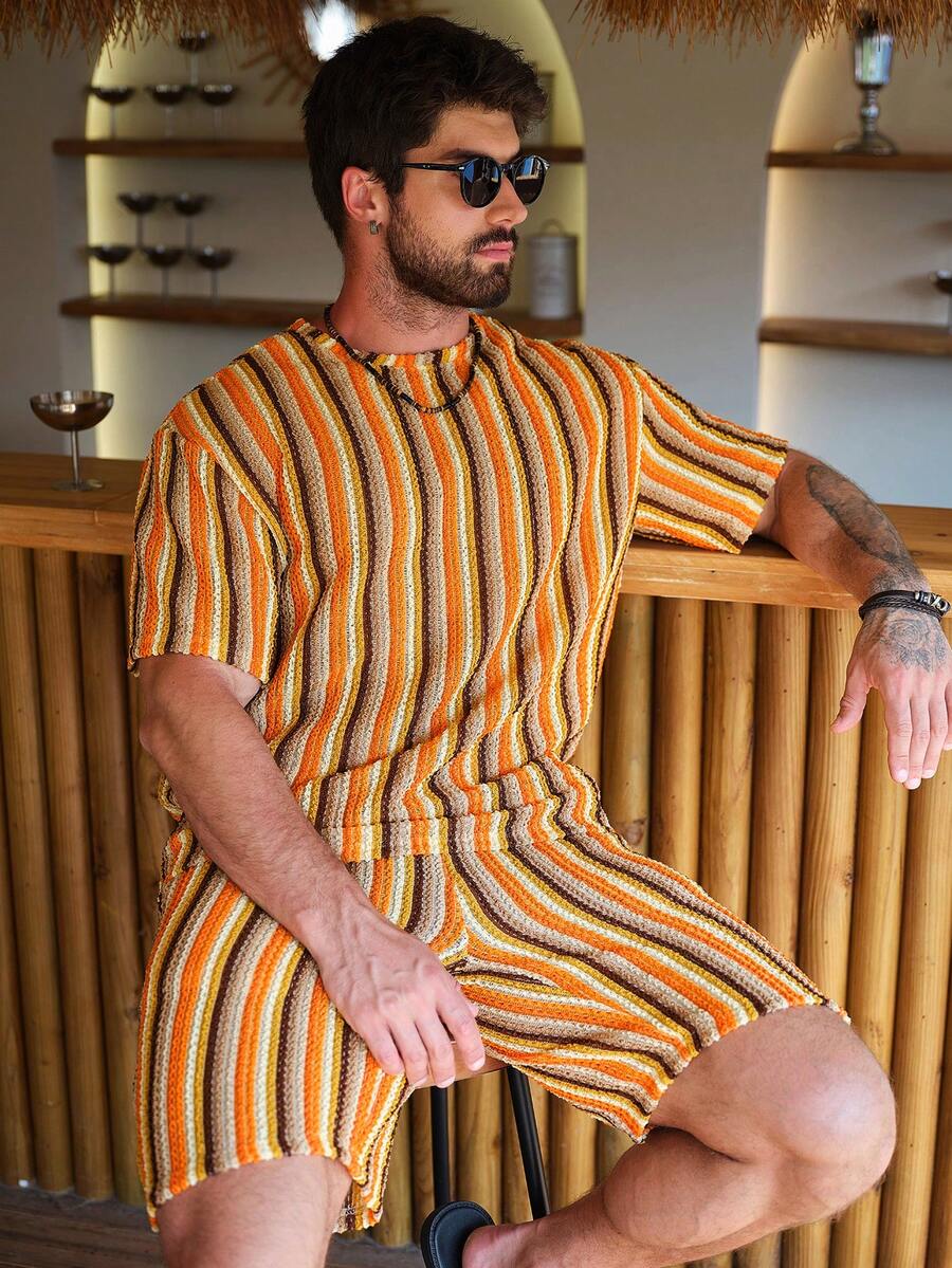 طقم تي شيرت رجالي محبوك من جين - مراجعة Summer Clothing Crochet Patterns وسعره