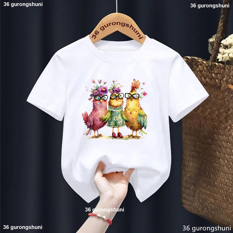 تي شيرت مطبوع عليه زهور دجاج ل - مراجعة Summer Loving Kids Clothing وسعره