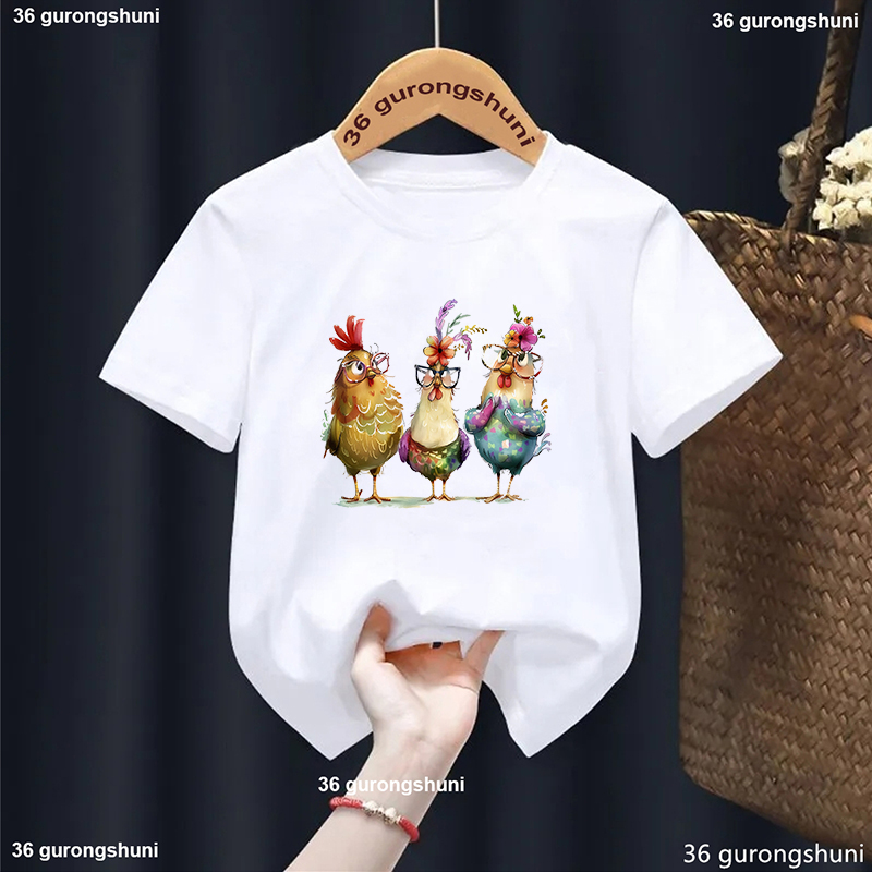 تي شيرت مطبوع عليه زهور دجاج ل - مراجعة Summer Loving Kids Clothing وسعره