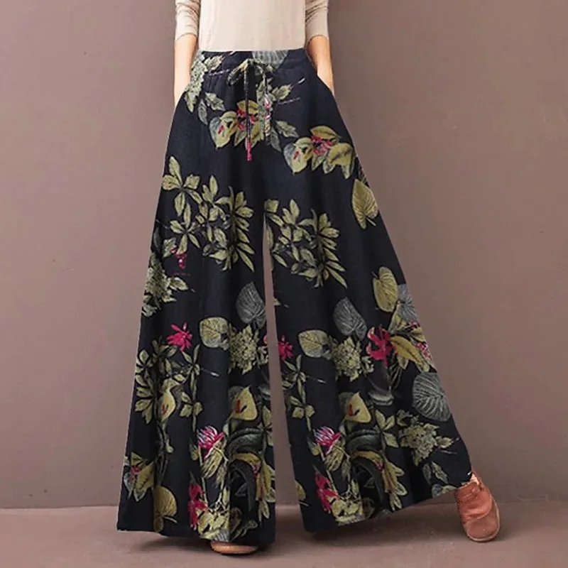 بنطلون بوهو واسع الساق بنقشة ز - مراجعة Palazzo Pant Wide وسعره