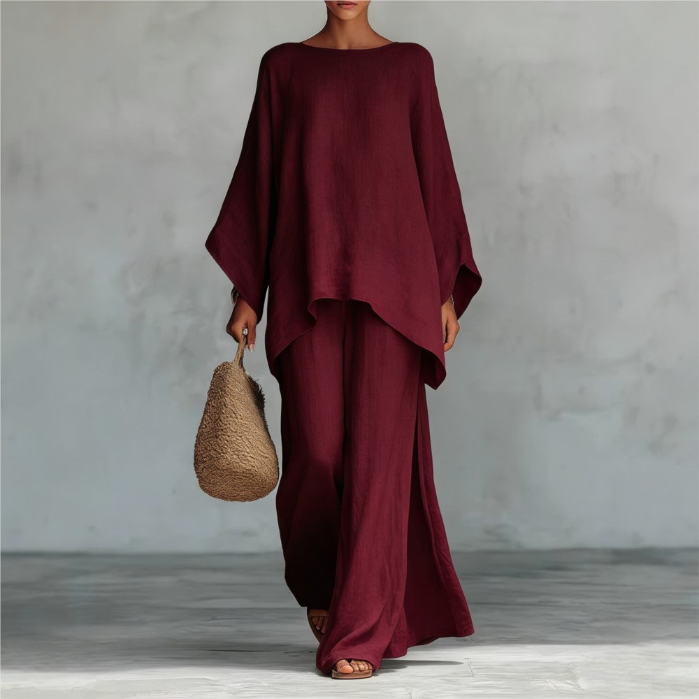 طقم نسائي من قطعتين من الكتان  - مراجعة Zara Summer Clothing For Women وسعره