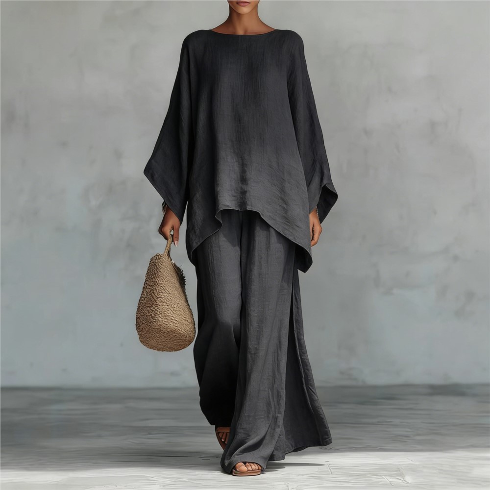 طقم نسائي من قطعتين من الكتان  - مراجعة Zara Summer Clothing For Women وسعره