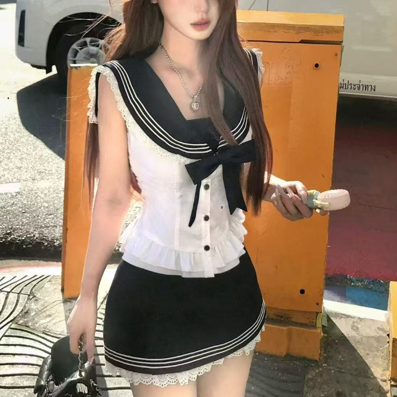 كلية نمط القوس الحلو 2 قطعة مج - مراجعة Summer Japanese Clothing وسعره