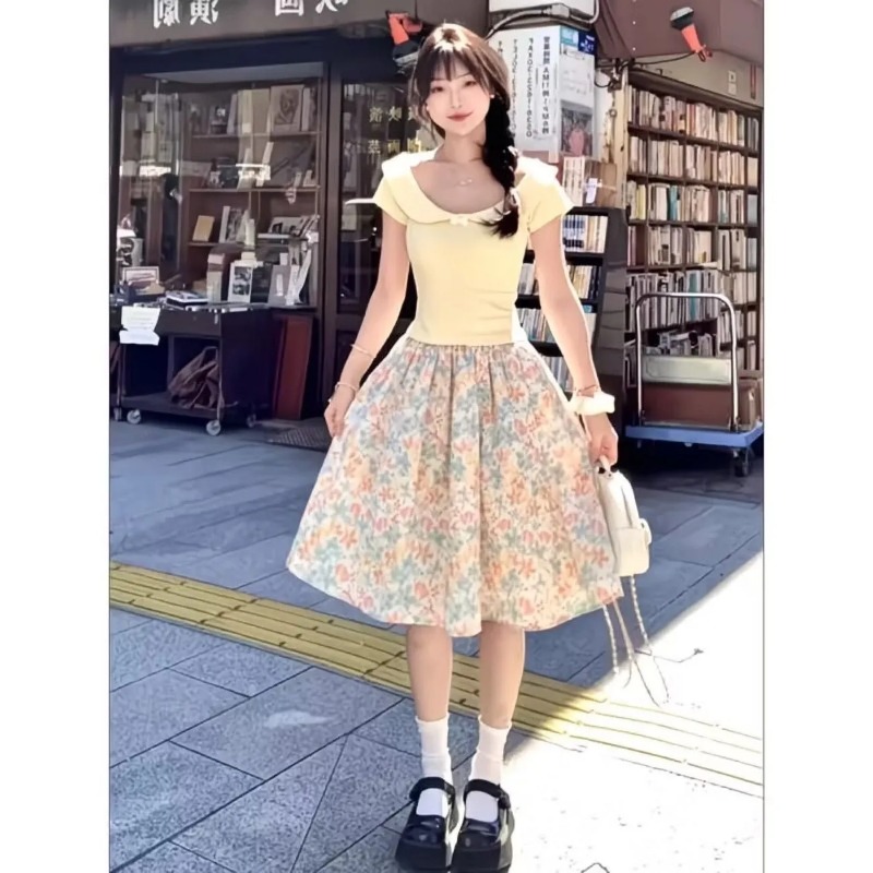 طقم نسائي ياباني كوري جديد 202 - مراجعة Summer Clothing In Japan وسعره
