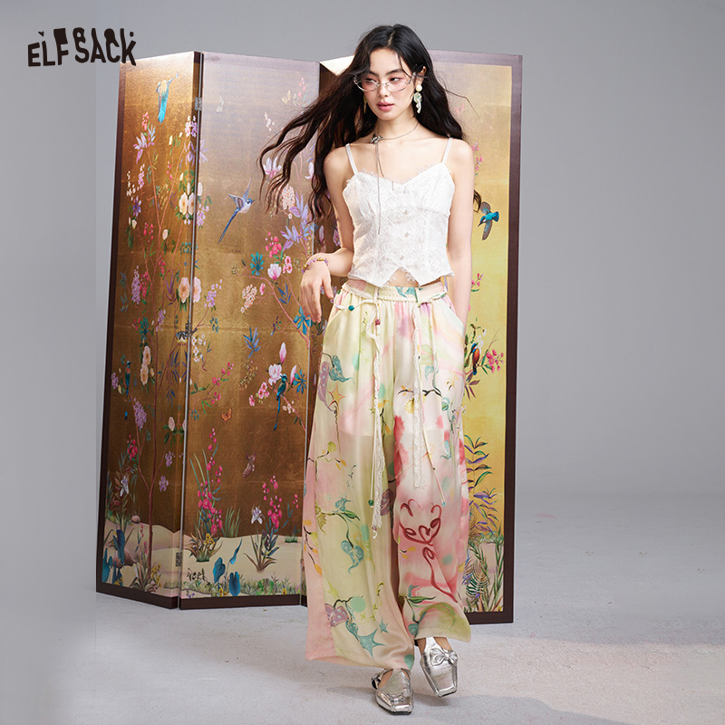 بنطلون واسع الساق بطبعة زهور م - مراجعة Palazzo Pant Wide وسعره