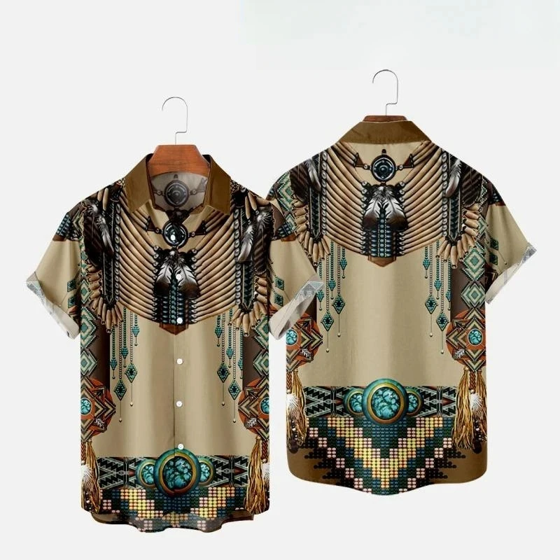 قمصان شاطئية بطباعة ثلاثية الأ - مراجعة Indian Summer Vintage Clothing وسعره
