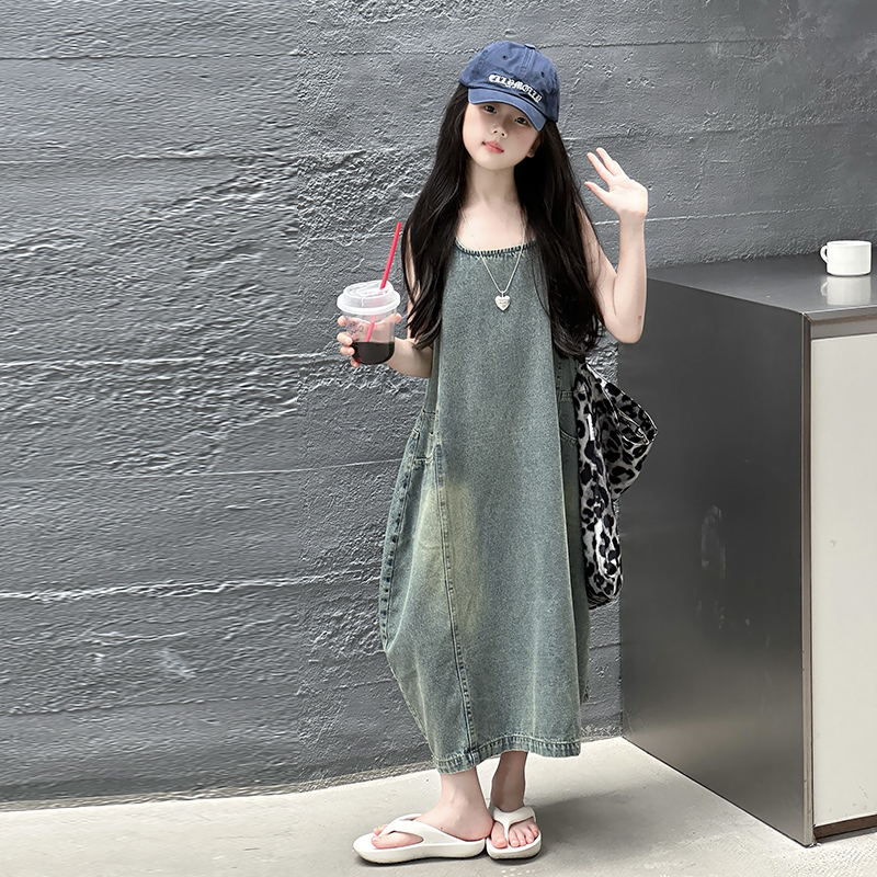 فستان كلاسيكي أزرق للأطفال الب - مراجعة Summer Clothing Girl وسعره