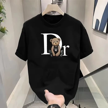 تي شيرت فاخر بطباعة دب لطيف لل - مراجعة Quality Summer Clothing وسعره