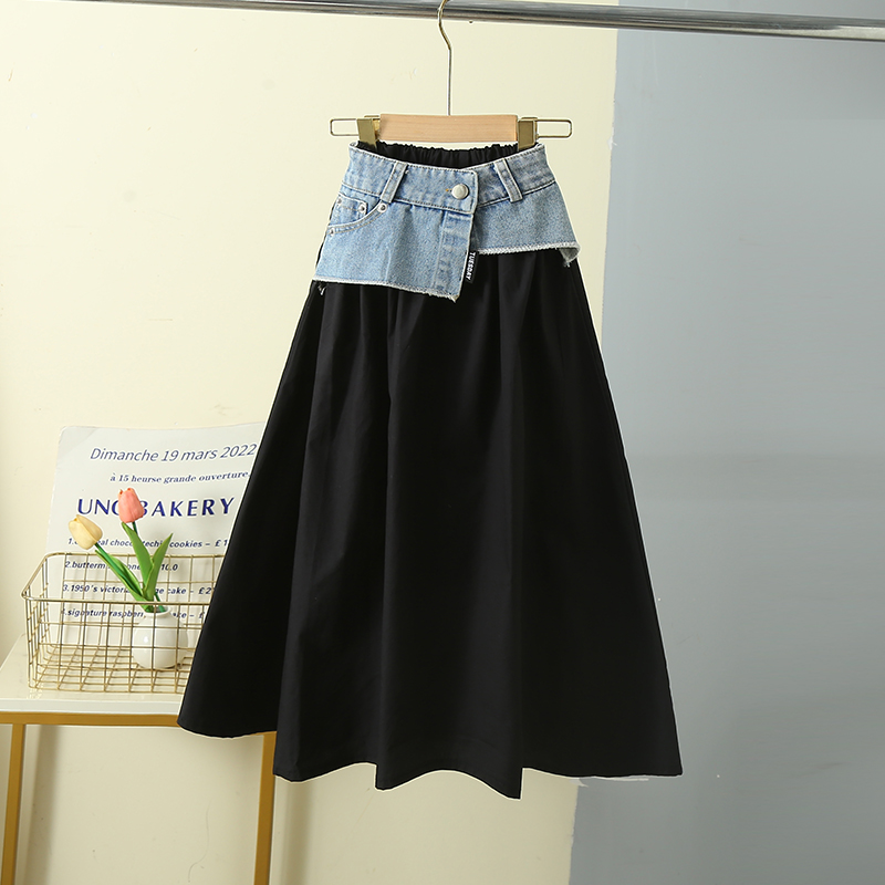 تنورة كورية طويلة من قماش الدن - مراجعة Summer Clothing Teen Girls وسعره