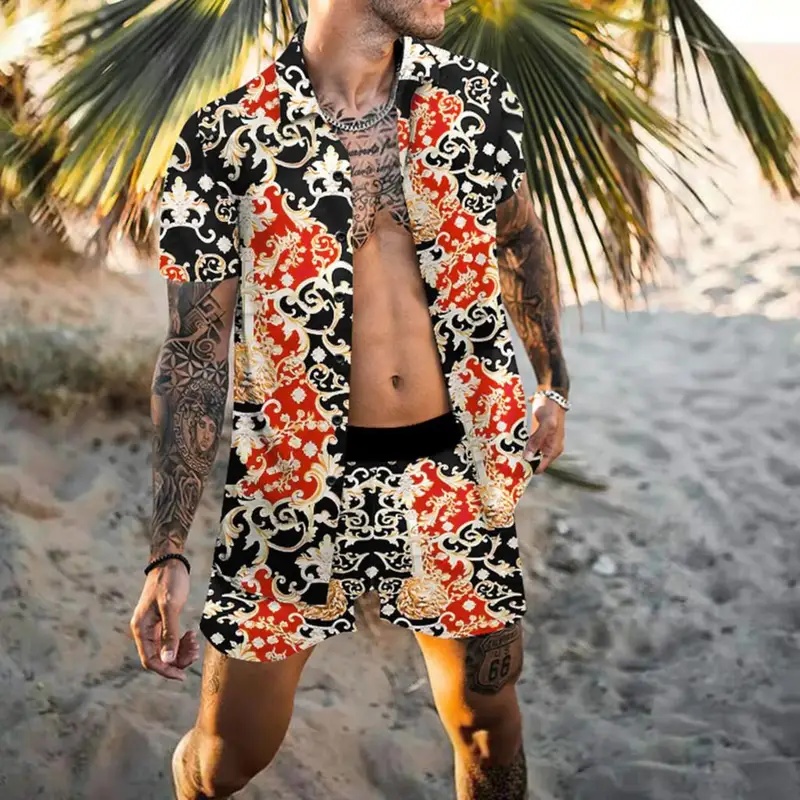 طقم قميص رجالي صيفي أنيق بطبعة - مراجعة Summer Clothing Pieces وسعره